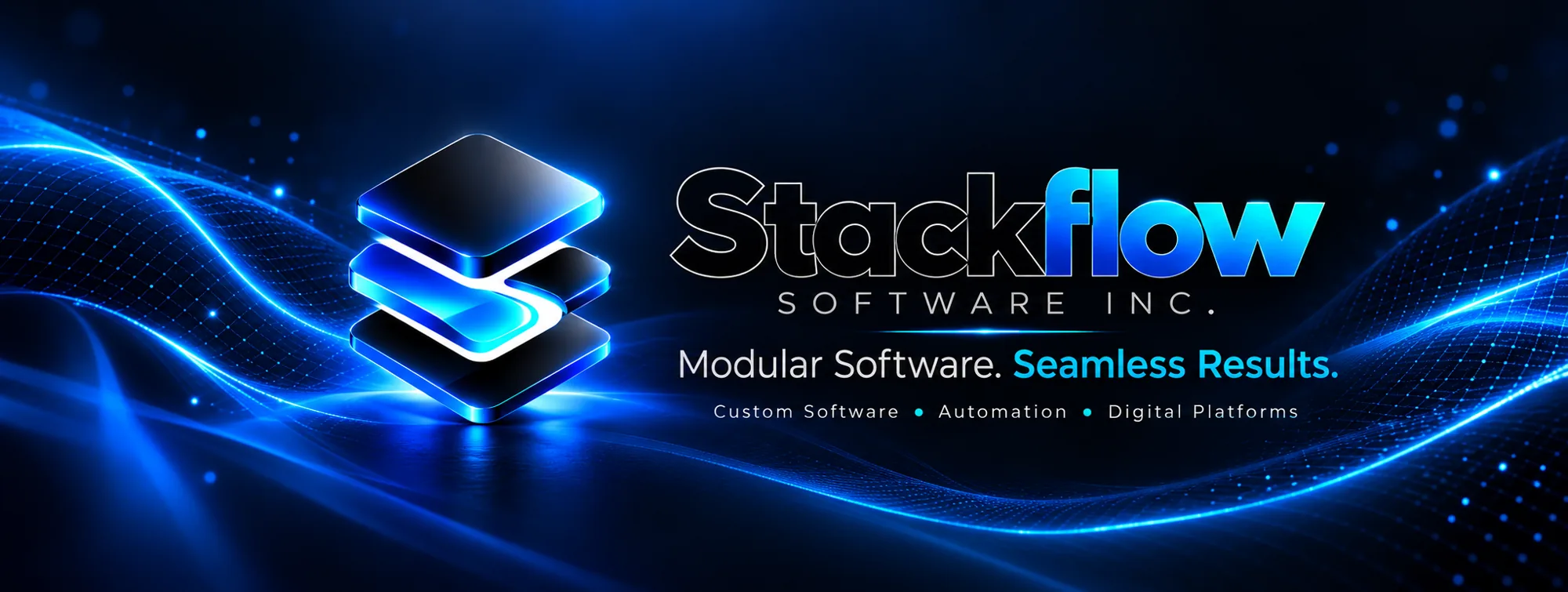 Stackflow Software Inc. Modular Software. Seamless Results. Custom Software, Automation, Digital Platforms.